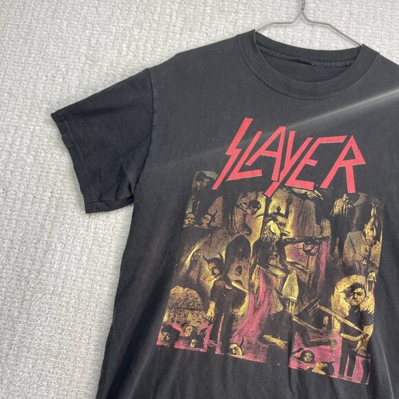 Vintage Unisex Slayer Reign In Blood Black T Shirt Heavy Metal 2005 Read - Picture 4 of 16